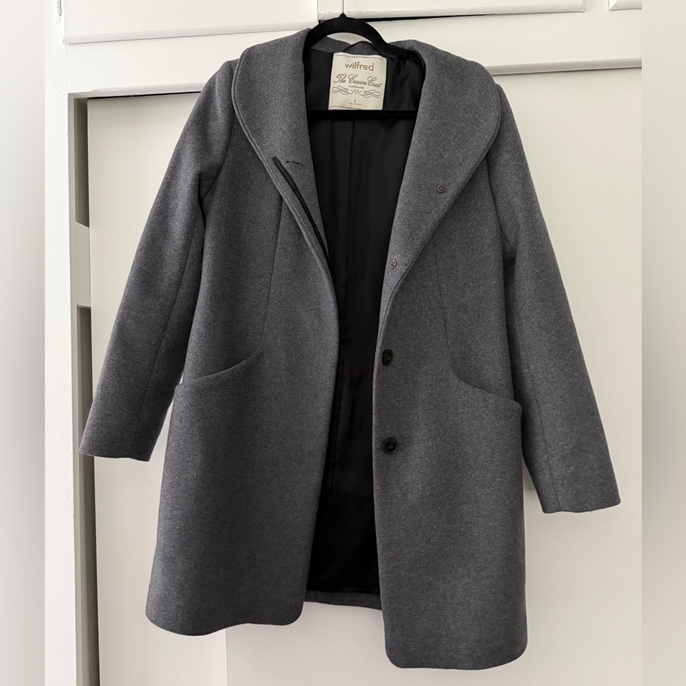 Wilfred Cocoon Coat Gray Small